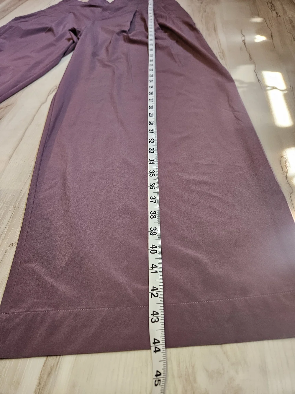 Athleta Brooklyn Heights Wide Leg Pleated Pants Mauve Purple Womens 14 Tall EUC - Picture 4 of 15